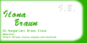 ilona braun business card